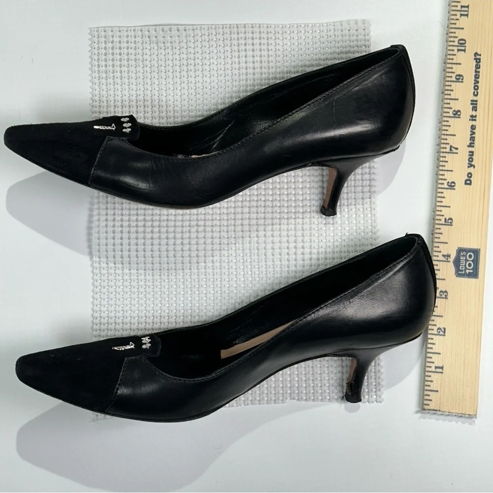 Trussardi work pumps Italian leather suede pointed toe EU 39